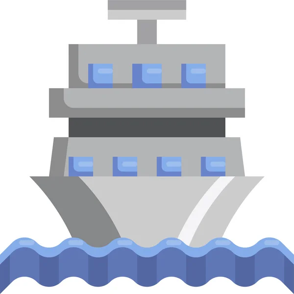Іконка Подорожі Круїзним Кораблем — стоковий вектор