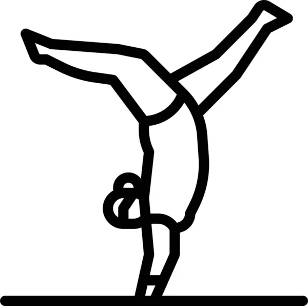 Gymnastic Yoga Gymnast Icon — Vettoriale Stock