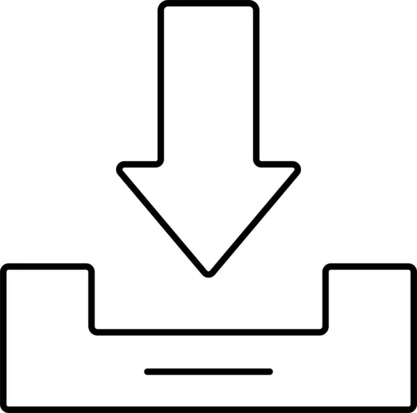 Flecha Internet Icono Descarga — Vector de stock