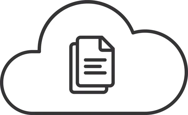 Icono Documentos Datos Nube — Archivo Imágenes Vectoriales