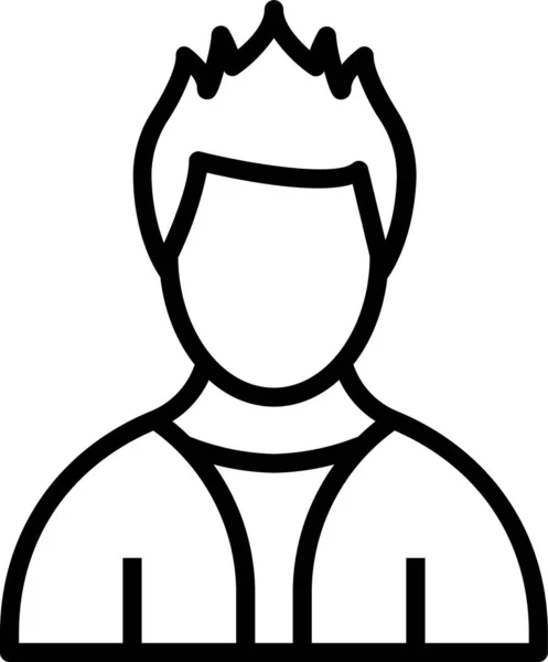 User Man Avi Icon Outline Style — стоковый вектор