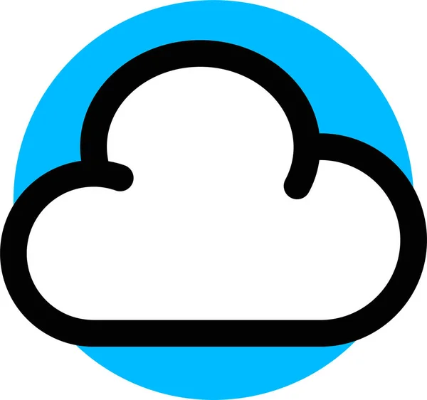 Σύννεφο Θολό Εικονίδιο Καιρού Στυλ Γεμάτο Περίγραμμα — Διανυσματικό Αρχείο