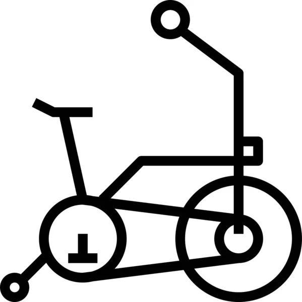 Bicicleta Ejercicio Fitness Icono Estilo Esquema — Archivo Imágenes Vectoriales