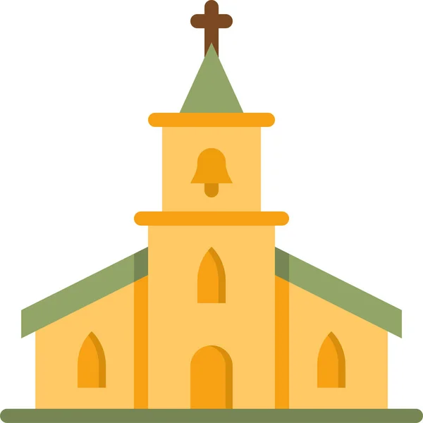 Templom Keresztény Katolikus Ikon — Stock Vector