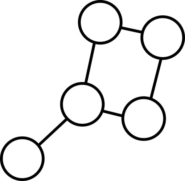 Atomes Liaison Molécule Icône — Image vectorielle