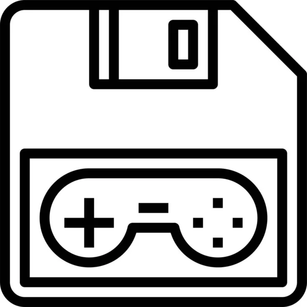 Adventure Console Controller Icon Outline Style — Stock Vector
