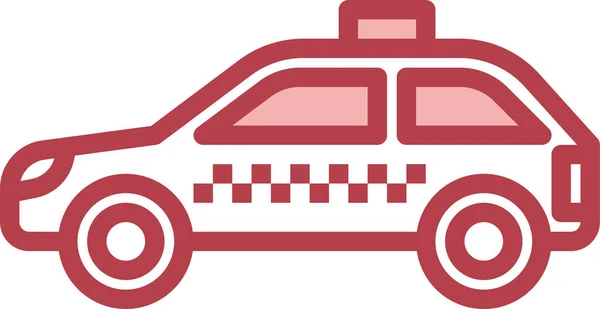 Αυτοκίνητο Ταξί Εικονίδιο Αυτοκινήτου Στην Κατηγορία Τουρισμού Ξενοδοχεία Φιλοξενία — Διανυσματικό Αρχείο