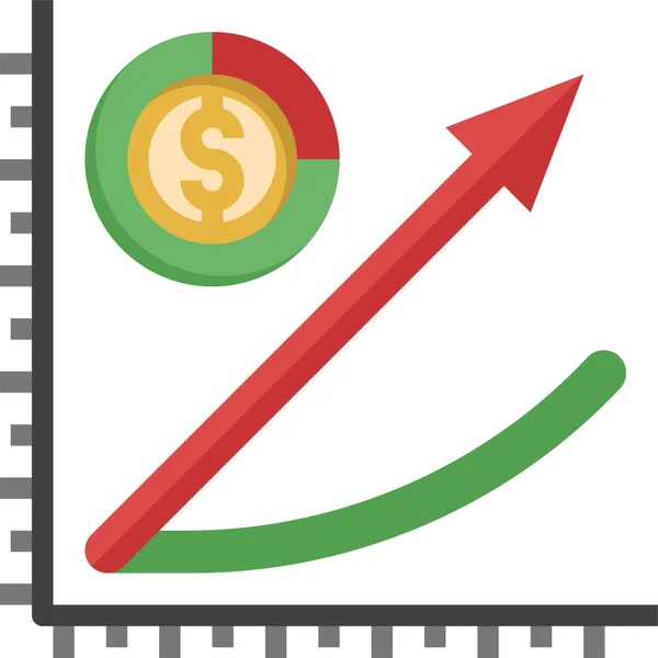 Opstartkosten Pictogram Inkomsten — Stockvector