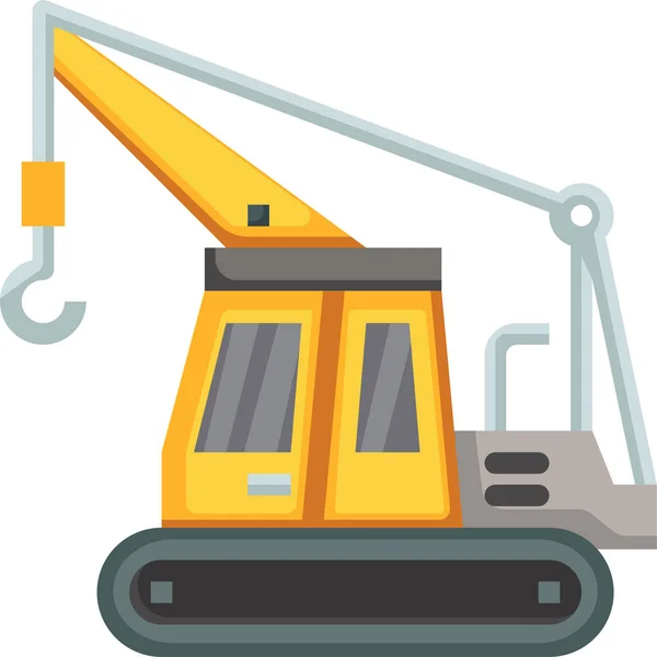 Crawler Crane Constructioncar Icon — Stock Vector