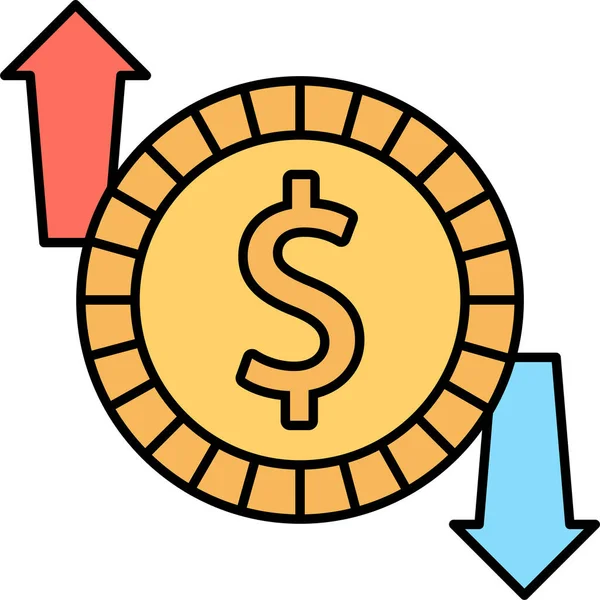 Betalning Dollar Mynt Ikon — Stock vektor