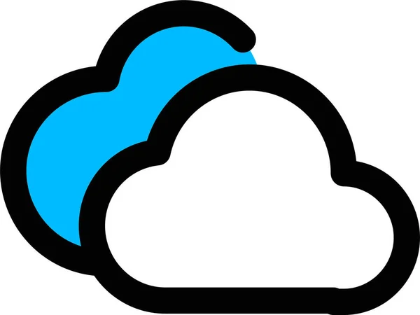 Хмарні Хмари Хмарна Піктограма Стилі Контур — стоковий вектор