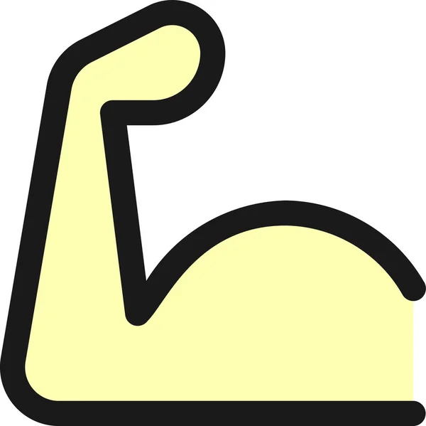 Значок Язової Руки Біцепс Заповненому Стилі — стоковий вектор