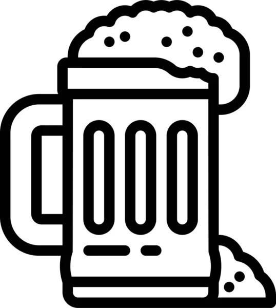 瓶ビールアイコン — ストックベクタ