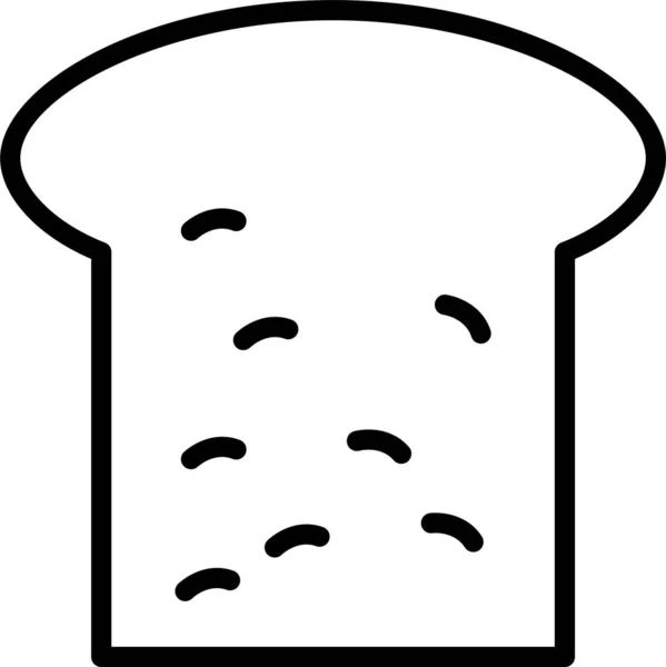Frühstück Essen Brot Symbol — Stockvektor