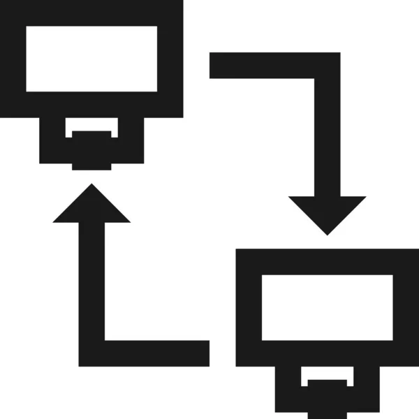 Значок Даних Комп Ютерного Єднання Оптимізованій Користувача Категорії Інтерфейсу — стоковий вектор