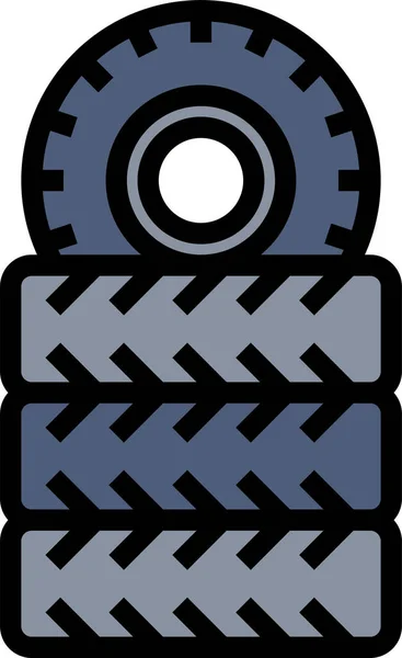 充填式驱动修复轮胎图标 轮廓样式 — 图库矢量图片