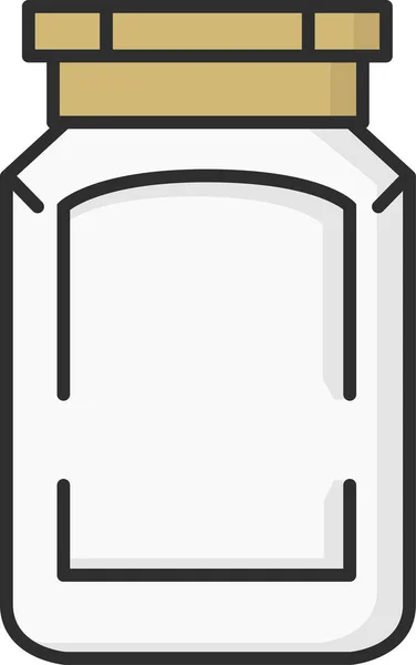 Иконка Специи Бутылки Стиле Заполненного Контура — стоковый вектор