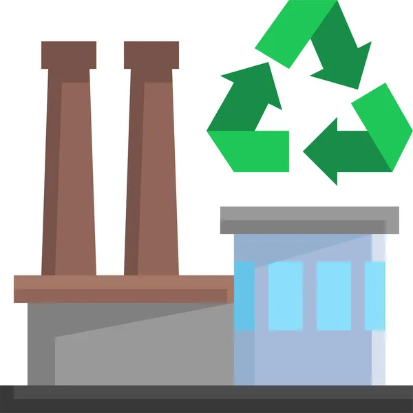Recycling Plant Recycle Icon — Stock Vector