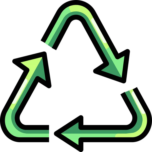 Recyclage Écologie Environnement Icône — Image vectorielle