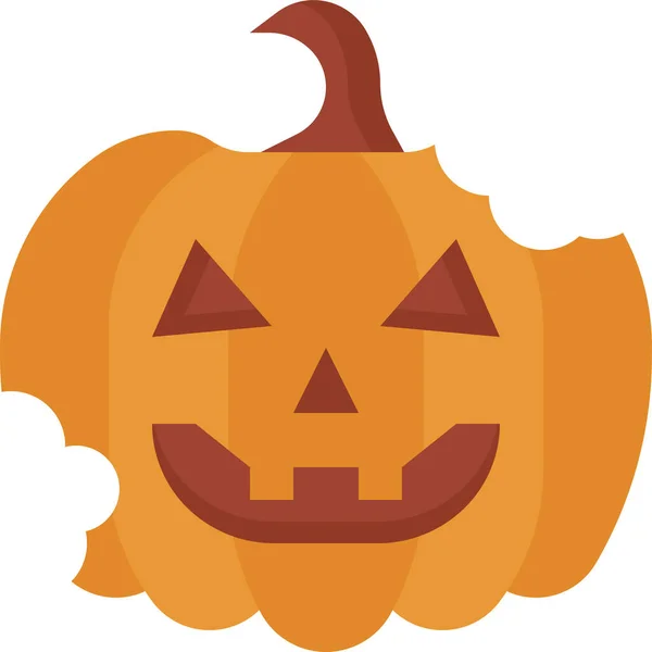 Calabaza Halloween Horror Icono Categoría Halloween — Vector de stock