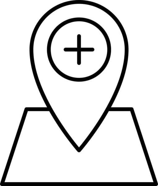 Gps Locatie Kaart Pictogram — Stockvector