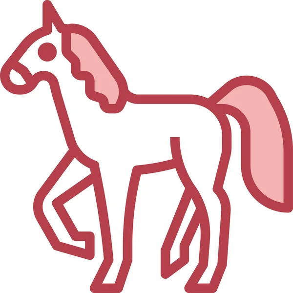 Tiere Pferd Ikone — Stockvektor