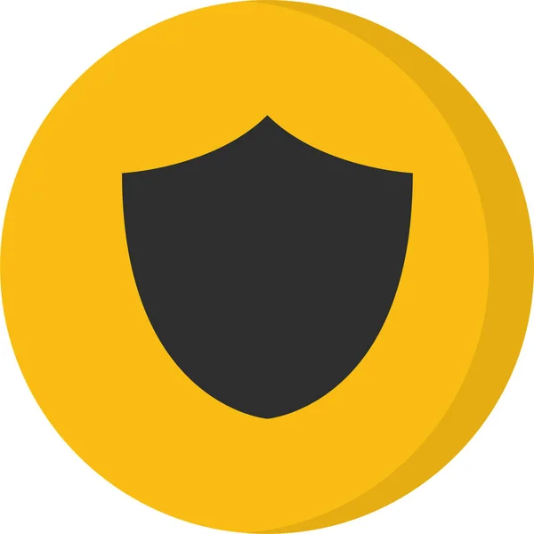 Antivirus Security Shield Icon Solid Style — Stock Vector