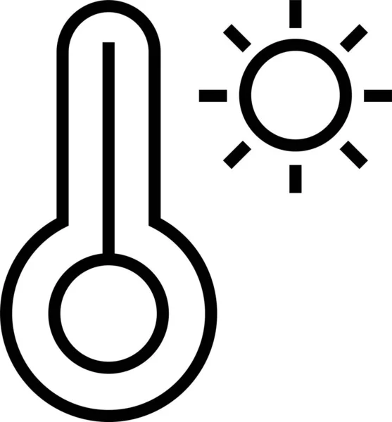 Scala Temperatura Icona Meteo — Vettoriale Stock