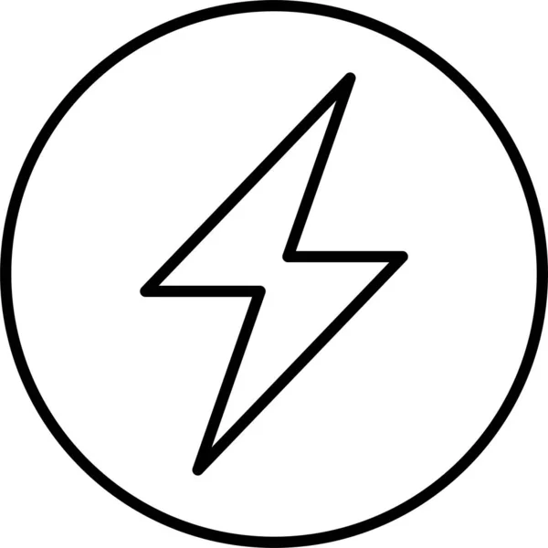 Vermogen Energie Volt Pictogram — Stockvector