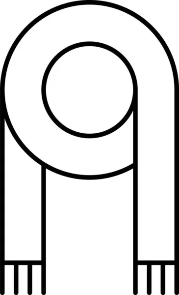 Тканинний Шарф Іконка Контурному Стилі — стоковий вектор