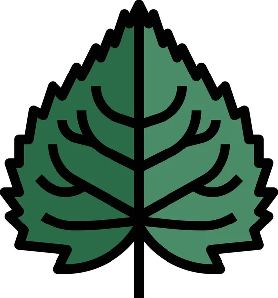 Ikona Lípy Přírodního Stromu Stylu Vyplněného Osnovy — Stockový vektor