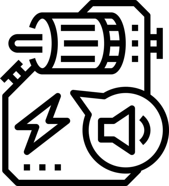 Εικόνα Κινητήρα Θορύβου Κινητήρα Στυλ Περίγραμμα — Διανυσματικό Αρχείο