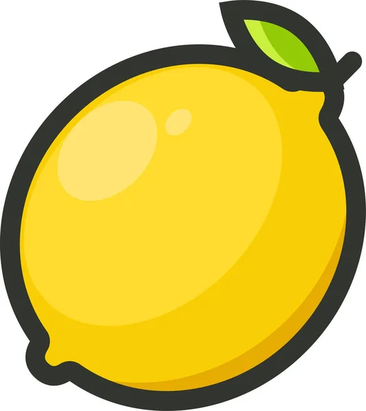 Citrusové Plody Ikona Vyplněném Stylu — Stockový vektor