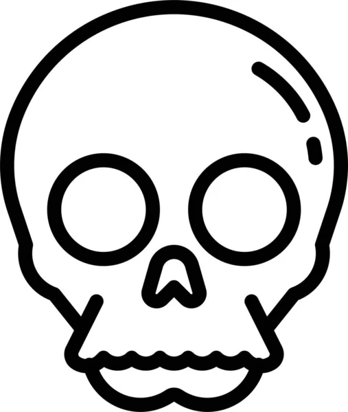 ハロウィーンカテゴリーの頭蓋骨リスク死のアイコン — ストックベクタ