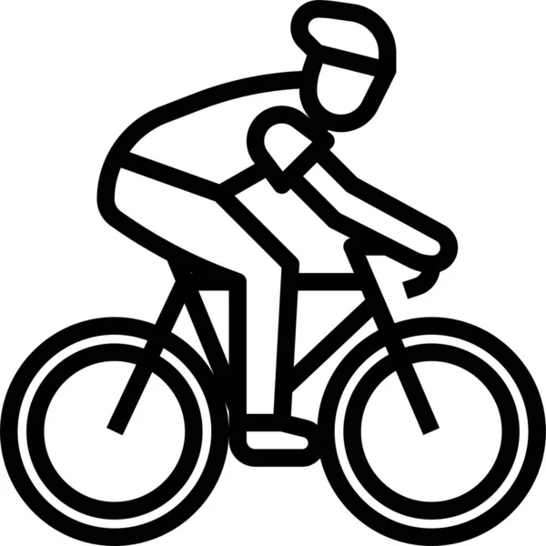 Exercising Cycling Bicycle Icon — Stock Vector