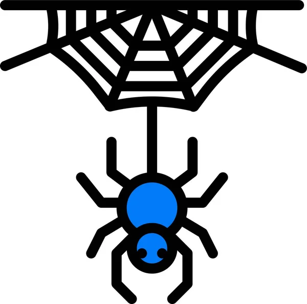 Gevaarlijk Eng Tarantula Pictogram Halloween Categorie — Stockvector