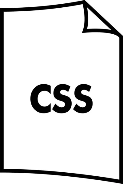 Ikona Formátu Rozšíření Css Stylu Osnovy — Stockový vektor
