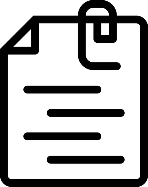 Dokument Datei Brief Symbol Outline Stil — Stockvektor