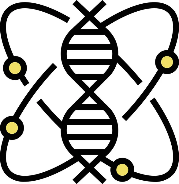 Ícone Genômica Dna Cromossômico Estilo Esboço Preenchido —  Vetores de Stock