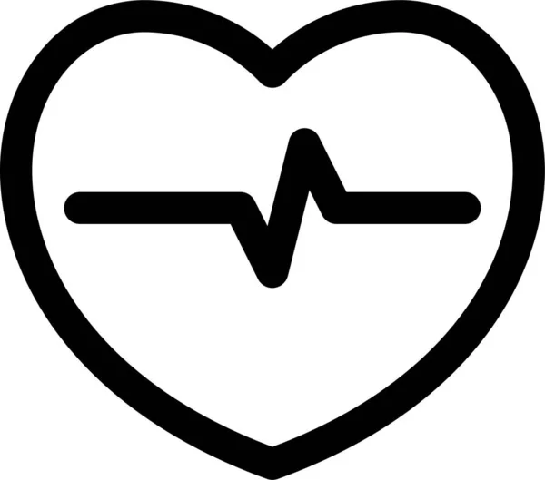Battere Icona Dell Elettrocardiogramma Cardio — Vettoriale Stock