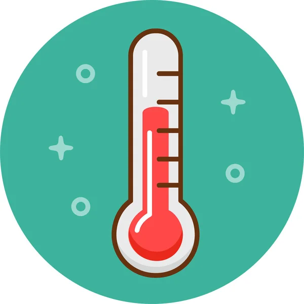 Значок Температуры Шкалы Болезни Стиле Заполненного Контура — стоковый вектор