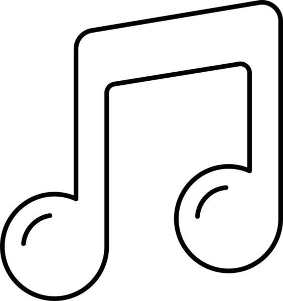 Melodi Ljud Musik Ikon — Stock vektor