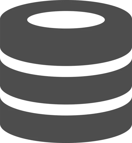 Database Storage Solid Icon Solid Style — Vetor de Stock