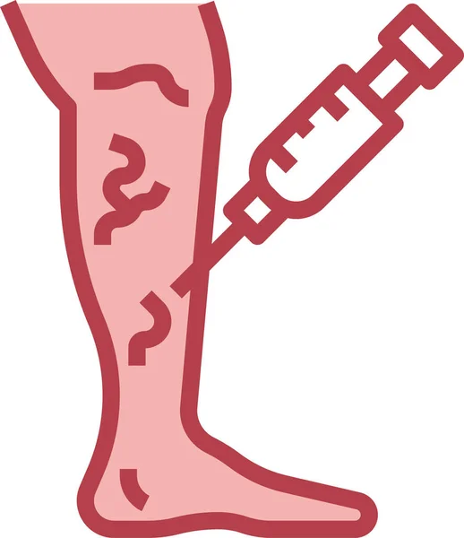 Икона Склеротерапии Варикозного Расширения Вен — стоковый вектор