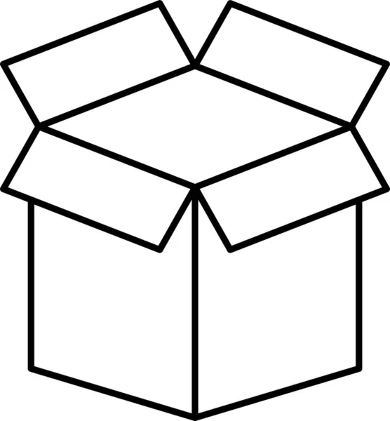 Ikon Kotak Paket Karton - Stok Vektor