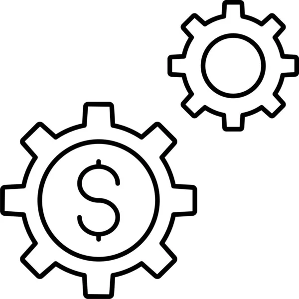 Cogwheel Preference Configure Icon — Stock Vector