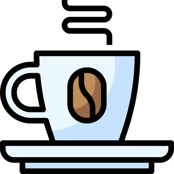 Čokoládový Šálek Kávy Ikona Vyplněném Stylu — Stockový vektor