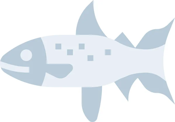 Животные Икона Жизни Рыбы Плоском Стиле — стоковый вектор
