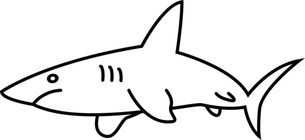 Fish Ocean Predator Icon Outline Style — Stock Vector