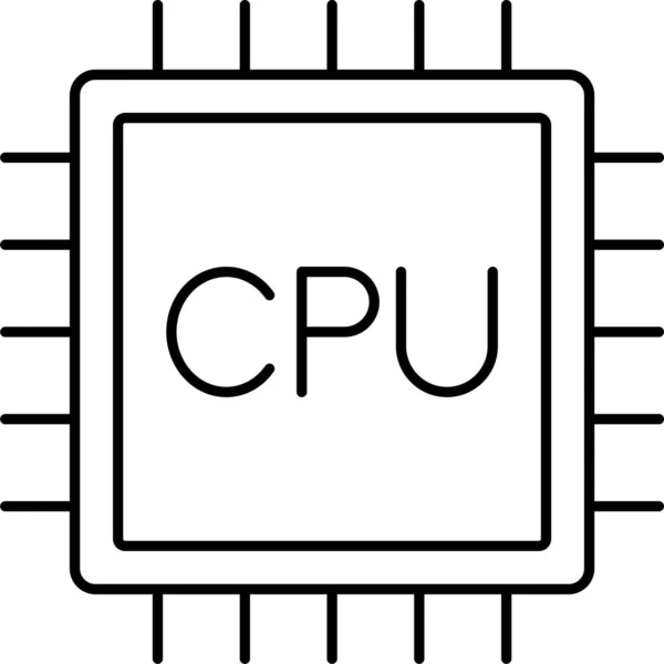 Chip Cpu Hardware Icoon — Stockvector